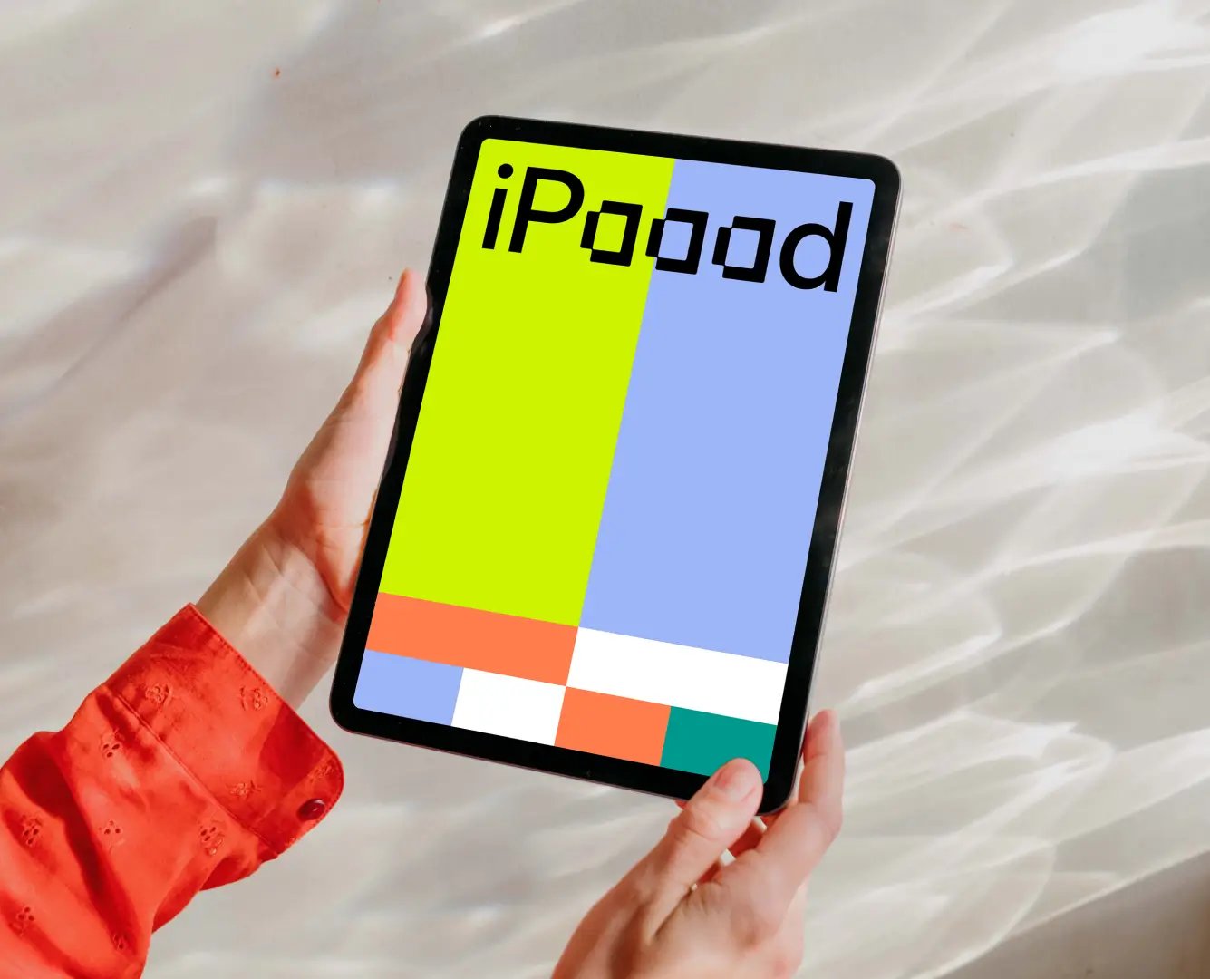 iPad Mockup com fundo cinza