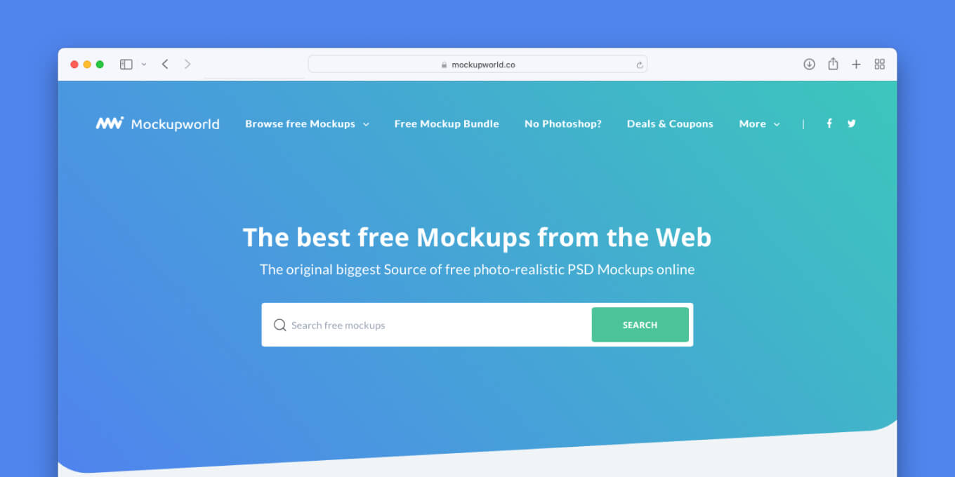 Mockupworld - aggregator with PSD mockups