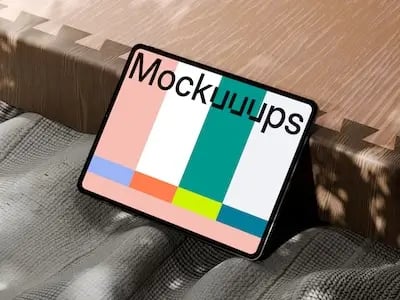Wooden iPad Mockup