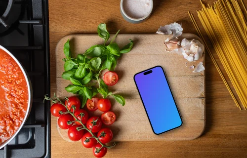 Cooking related iPhone mockup