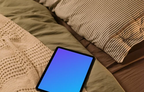 iPad Air mockup em um cobertor