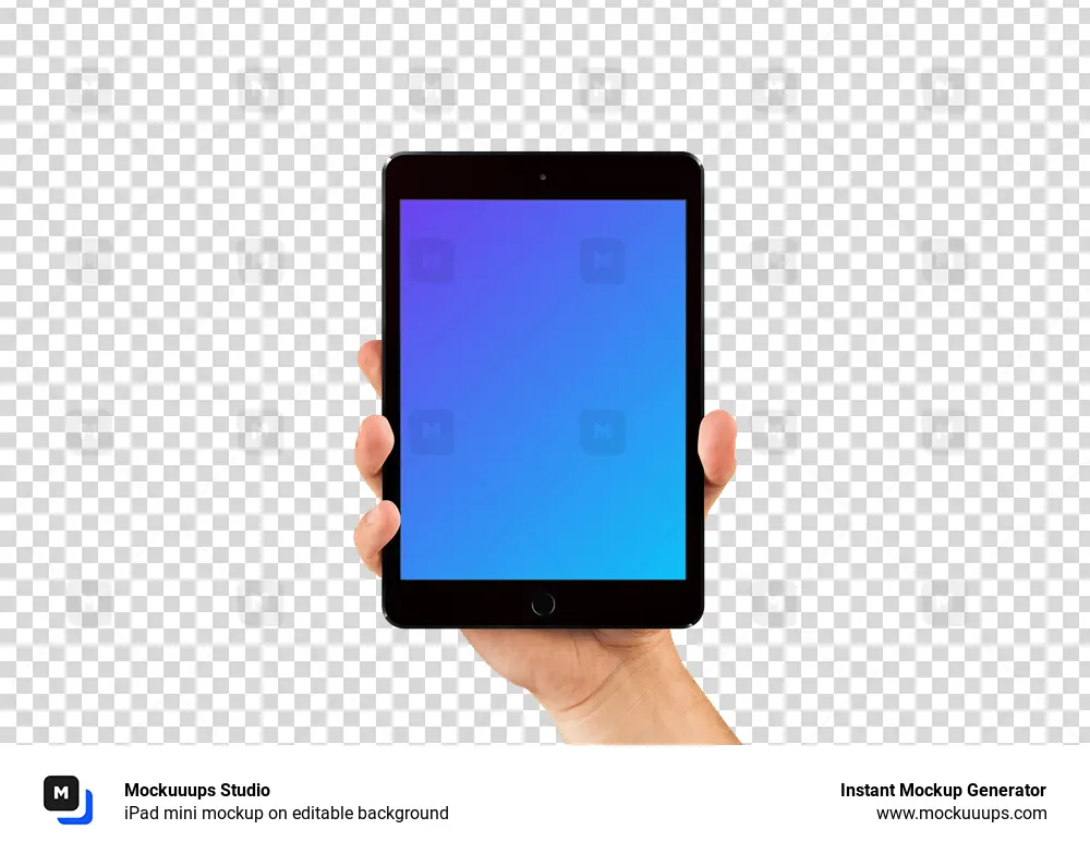 iPad mini mockup sobre fundo editável