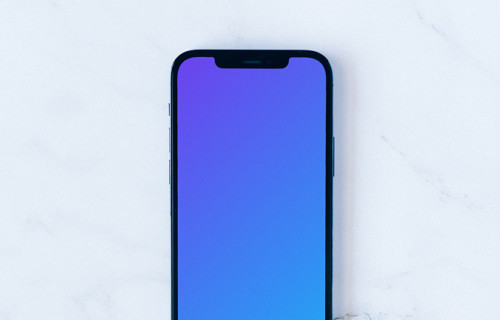 iPhone 12 Pro mockup on a white surface