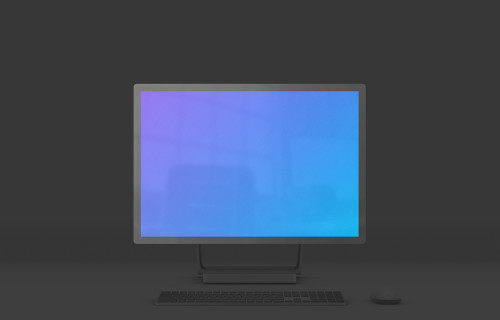 Microsoft Surface Studio 2 Mockup (Front - Dark)