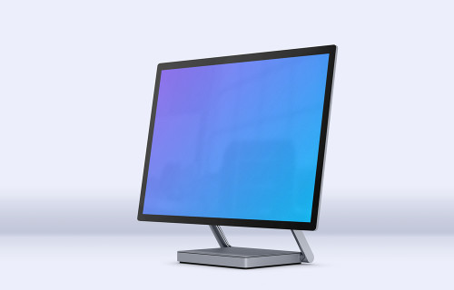 Microsoft Surface Studio 2 Mockup (Perspectiva Direita - Luz)