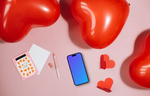 Mockup de smartphone para o Dia dos Namorados