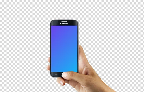 Samsung Galaxy S6 Black mockup sobre fundo editável