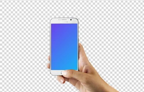 Samsung Galaxy S6 Branco mockup em um fundo editável